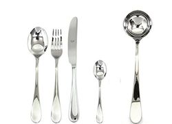 MEPRA Holle handvat Natura 49 Bestek Set, Zilver