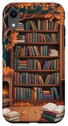 Libro Amante Librero Lectura Hojas Otoño Teléfon Carcasa para iPhone XR