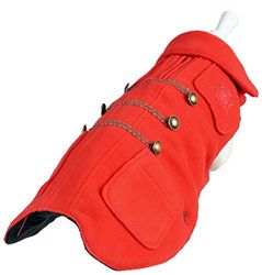 Wouapy Manteau "Duffle Red" De Wouapy En Taille 40, Le Duffle-Coat Qui Protège Votre Chien Des Intempéries Pour Chien