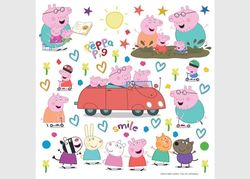 AG Design 3848 - Adhesivo decorativo para pared (30 x 30 cm), diseño de Peppa Pig
