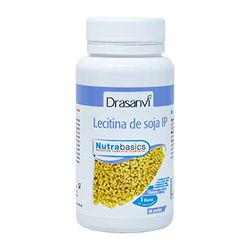 DRASANVI NUTRABASICS LECITINA DE SOJA - Aporte en Colina + Glicerol + Ácidos Grasos + Fosfolípidos - SIN GLUTEN - 48 perlas