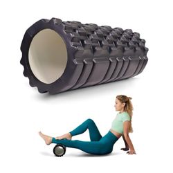 Mobiclinic® fitness, Foam roller, Fitroller, Gomaespuma y goma eva, 14x33 cm, Pilates, Yoga, Estiramientos, Portátil, Uso multifuncional, Para todo el cuerpo, 3 niveles de intensidad