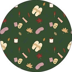 Bonateks, Ronde digitaal bedrukte muismat, antislip onderkant, voor kantoor en thuis, diameter: 22 cm