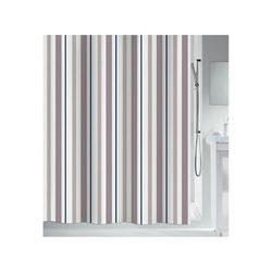 Spirella Biarritz Anti-Mould Shower Curtain, Anti-Bacterial, Washable, Waterproof, Polyester/Cotton, 180 x 200 cm, Stripes