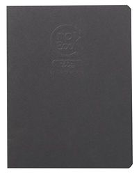 Clairefontaine 60372C Crok'Book Tekenboek/schetsboek 17 x 22 cm staand formaat, 20 vellen 160 g, ideaal voor schetsen, tekenen en notities, omslag personaliseerbaar, zwart, 1 stuk