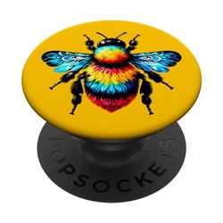 Cool Graphic Tie Dye Gafas de sol Bumble Bee Ilustración Arte PopSockets PopGrip Intercambiable