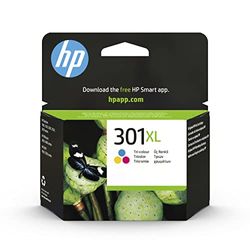 HP 301XL CH564EE, Cartuccia Originale HP da 330 Pagine, Compatibile con Stampanti HP DeskJet 1050, 2540 e 3050, HP OfficeJet 2620 e 4630, HP ENVY 4500 e 5530, Tricromia