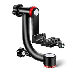 NEEWER Gimbal Testa Treppiede professionale in lega di alluminio ad alte prestazioni con piastra a sgancio rapido Arca, GM101 supporta riprese panoramiche a 360 gradi più fluide per fotocamere DSLR