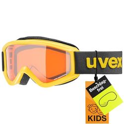 uvex speedy pro, lunettes de ski, Enfant unisexe, yellow-black/lasergold, one size