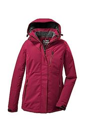 killtec Donne Giacca funzionale/giacca invernale con cappuccio staccabile con cerniera KOW 140 WMN JCKT, dark raspberry, 38, 37411-000