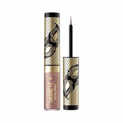 Eveline Cosmetics Eyeliner Coloré Liquide - 04 Argent Poussière, Longue Tenue et Résistant à l'Eau, Série Variet
