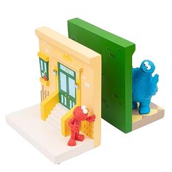 Grupo Erik Boekensteunen Sesame Street - Boek Organizer - Boekensteunen voor planken - 16,5 x 15 x 8,5 cm