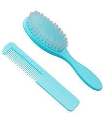 TOM ET ZOE, PU1010, Brosse et peigne pour bébé, doux et ergonomiques, idéaux pour le bain et le soin, sans BPA, design attrayant, parfaits pour les cadeaux, Rose, Blanc, Bleu, 6 mois, Design Assorti