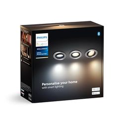 Philips Hue White Ambiance Milliskin, Faretto ad incasso Smart LED, Rotondo, Alluminio, confezione da 3