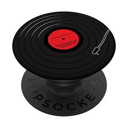 PopSockets Disco in vinile retrò LP Art Design rosso PopGrip: Impugnatura per Telefoni Cellulari e Tablet Intercambiabile