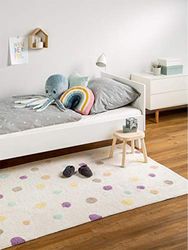 Benuta Tappeto per Bambini a Pois, Cotone, Beige, 120 x 180 cm