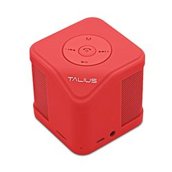 TALIUS Cube 3 W rood - draagbare luidspreker (4,5 cm, 3 W, 280-16000 Hz, 95 dB, 0,5%, bekabeld en draadloos)