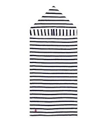 Petit Bateau Uniseks babybadjas, wit lait/blauw medium, unieke maat, Wit Lait/Blauw Medieval, Einzigartige Größe