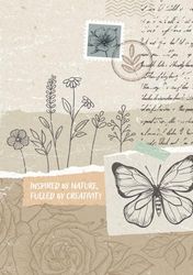 Classic & Vintage Notebook with Floral and Textured Pages: For Scrapbooking & Creativity for DIY Fans