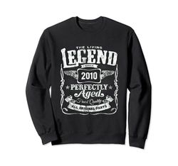 14th Birthday Living Legend Since 2010 Classic Vintage Sudadera