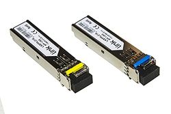 PAAR MINIGBIC (SFP) SINGLEMODE LC SIMPLEX TX1310nm-RX1550nm 1,25 GBPS MET DDM 20 KM