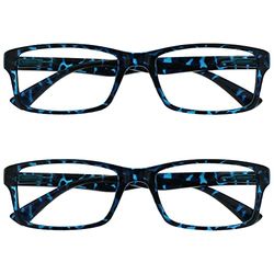 OPULIZE Blu Tartaruga Lettori Valore 2 Pacco Uomo Donna Uvr2092Bl +1,50-70 Gr