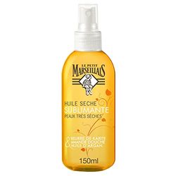 Le Petit Marseillais | Huile Sèche Sublimante Peaux Très Sèches (vaporisateur de 150 ml) – Huile corps au beurre de karité, amande douce et huile d'argan – Spray soin du corps hydratation 24 h