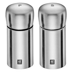 Zwilling 39500-025-0 Salz- und Pfeffermühle, 2-teilig Set, Edelstahl, silber, 10.7 x 5.5 x 10.7 cm