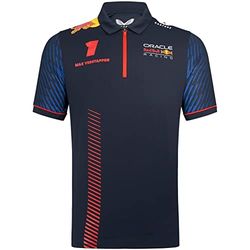 Red Bull Racing Formula One Team - Producto Oficial de Fórmula 1 2023 - Réplica de MAX Verstappen Driver Team Polo de Manga Corta - Night Sky - Hombre, Cielo Nocturno, XL
