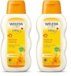 Weleda Baby Oil with Calendula, Cradle Cap, Dry Scalp, Fragrance Free, Dermatologically Tested, Gentle Protection, 100% Certified Natural, 200 ml (Pack of 2)
