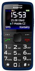 ALIGATOR Senioren grote toetsen mobiele telefoon AZA675BE met 2,2" kleurendisplay, SOS-knop en lokalisatie, kleur blauw