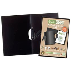 eco-eco A4 95% Riciclata Colore Nero Swing File di Blocco