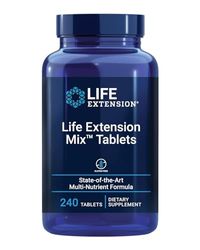 Life Extension, Multivitamin Mix, 240 Comprimés, Testé en Laboratoire, Sans Gluten, Sans Soja, Sans OGM