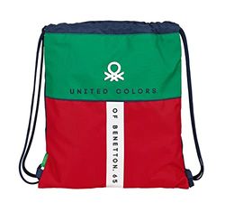 Benetton platt säck dragsko väska 'united', Flerfärgad, único