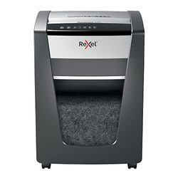 Rexel Momentum X420 Destructeur Coupe Croisée, Jusqu'à 22-20 Feuilles (70-80 g/m²), Corbeille 30L, Noir, 2104578EU