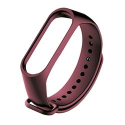 Armband voor Xiaomi Mi Smart Band 3 / Mi Band 4, kleurrijke reservearmband van siliconen, voor Xiaomi Mi Band 3 / Mi Band 4, brons, violet