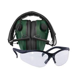 Caldwell 487-309 Caschi E-MAX Low con Occhiale Kit, Verde, Taglia Unica