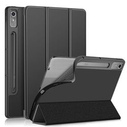 JT Berlin Folio-Case voor Lenovo Tab P12 hoes (12,7 inch) (Lenovo Tab Pen Plus compatibel, wake/slaapfunctie, opstelbaar) zwart