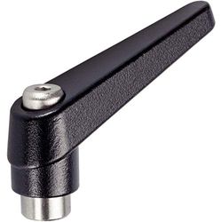 Halder 24390.0324 Leve di serraggio Regolabili, Nero, d1=18 mm / d2=M8