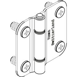 HAWA Multifold 30 middenscharnier (scharnier), staal vernikkeld mat