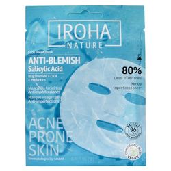 Iroha Nature - Mascarilla Anti-Imperfecciones | Ácido Salicílico, Niacinamida, Cica y Probióticos | Sachet 20 ml | Para Piel Mixta a Grasa | Previene y reduce los granos