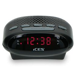 ICES ICR-210 Preto - Rádio relógio FM, preto