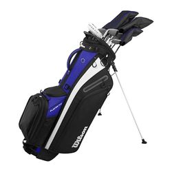Wilson Player Fit Mens Steel/Stand, Jeu complet Men's, Blu/Nero/Bianco, Standard