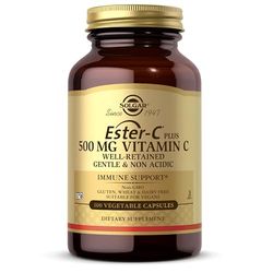 Solgar Ester-C Plus 500mg Vitamin C - Supports Healty Immune System - Highly Absorbable Vitamin C - Antioxidant - 100 Vegetable Capsules
