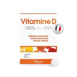 Vitavea - Vitamine D 100% VNR - Complément Alimentaire Défenses naturelles, Immunité - Défenses Naturelles Renforcées, Maintien du Capital Osseux - 90 comprimés - Cure 3 mois - Fabriqué en France