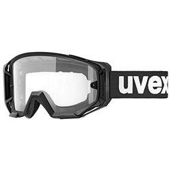 uvex Atlético bicicleta, Bike Goggle unissexo, campo visual ampliado anti-embaciamento, anti-embaciamento, preto-claro, tamanho único
