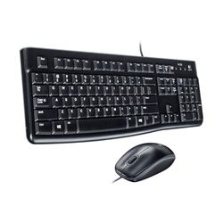 Logitech MK120 Bedraad Toetsenbord- en Muiscombinatie voor Windows, Italiaans QWERTY indeling - Zwart