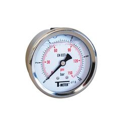 Sferaco - Manomètre bain glycérine en inox - Manomètre boitier inox à bain de glycérine AXIAL Mâle 1/4" (8/13) - Ø63 - Pression 0/25 bar - Sferaco