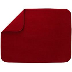 S&T INC. Tappetino scolapiatti assorbente, reversibile, XL, in microfibra, per cucina, 45,7 x 61 cm, colore: rosso