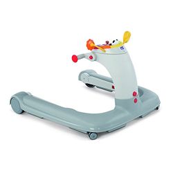 Chicco - Loopstoel 123 - Loopstoel, Loopwagen en Loopfiets - met Verlichting, Geluid en Activiteiten - Vanaf 6 Maanden tot 30 kg - Grijs